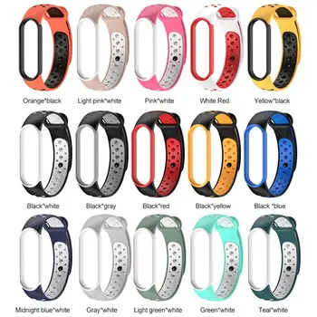 

Band For Xiaomi Mi Band 5 Nike Dual Color Breathable Strap TPU Wristband Dual Comfortable Bracelet Skin-friendly