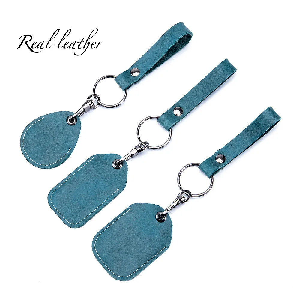 Keychain Pocket Wallet Handmade-Accessories Car-Keys Cowhide Genuine-Leather Women Access-Card-Cover