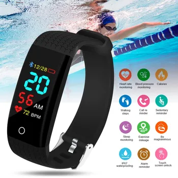 

Smart Band Watch Heart Rate Smart Bracelets Touch Screen Fitness Tracker Health Monitor Blood Pressure Wristband Men Women