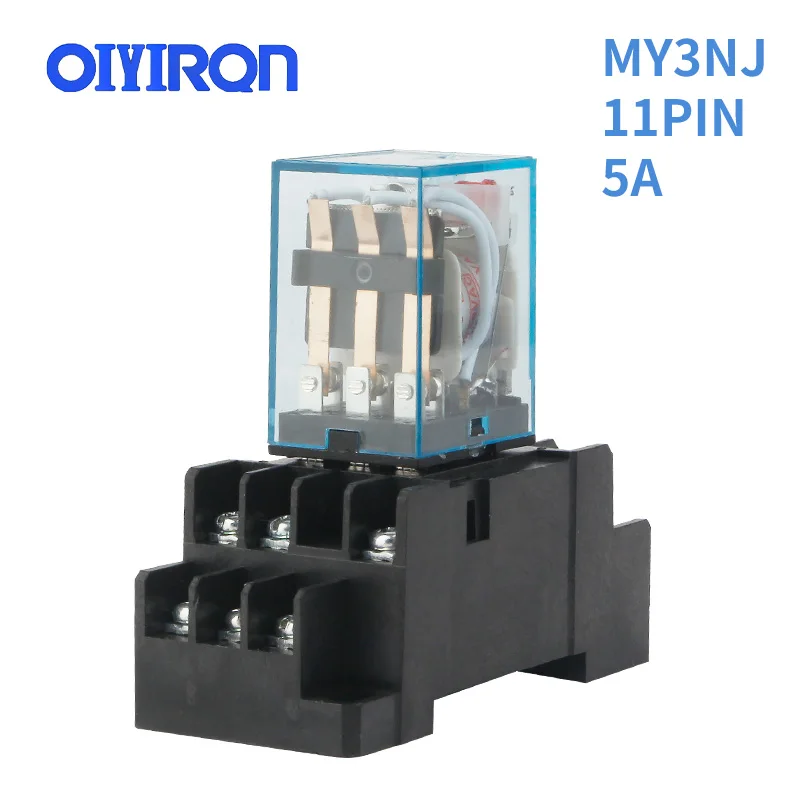 Coil Power Relay MY3NJ DPDT 11Pin Miniature DC12V DC24V AC110V AC220V HH53P JQX-13F Series MY3N-J HH5P-L | Обустройство дома