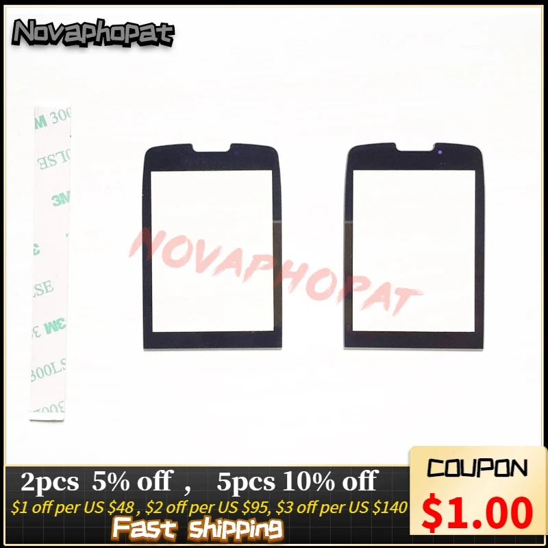 Novaphopat черный Передний стеклянный экран для Philips Xenium X5500 5500 стеклянная панель