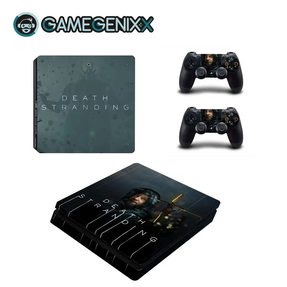 Death Stranding GAMEGENIXX Кожа Наклейка виниловая оберточная крышка полный набор для PS4 Slim консоли и 2 контроллеров-Death Stranding - Цвет: Death Stranding
