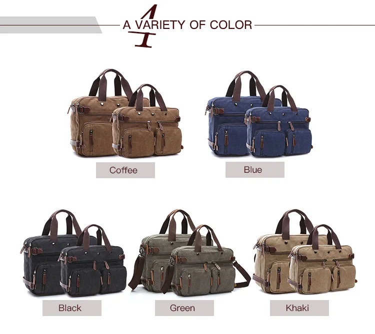 High quality and large capacity outdoor luggage canvas men hand bag