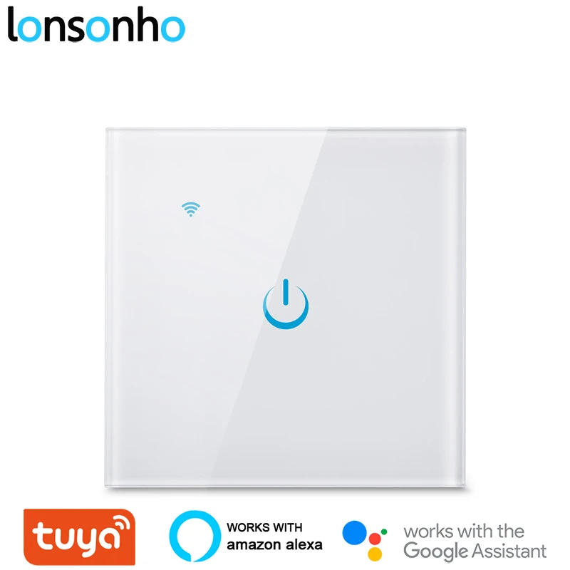 Lonsonho умный Wi-Fi переключатель EU US 1 2 3 банда Tuya Smart Life App беспроводной пульт дистанционного управления Умный дом сенсорный панельный светильник переключатель