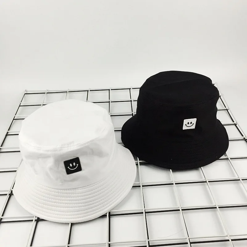Bucket hat men and women summer bucket hat banana print black white solid hat hip-hop outdoor hat fishing fisherman hat