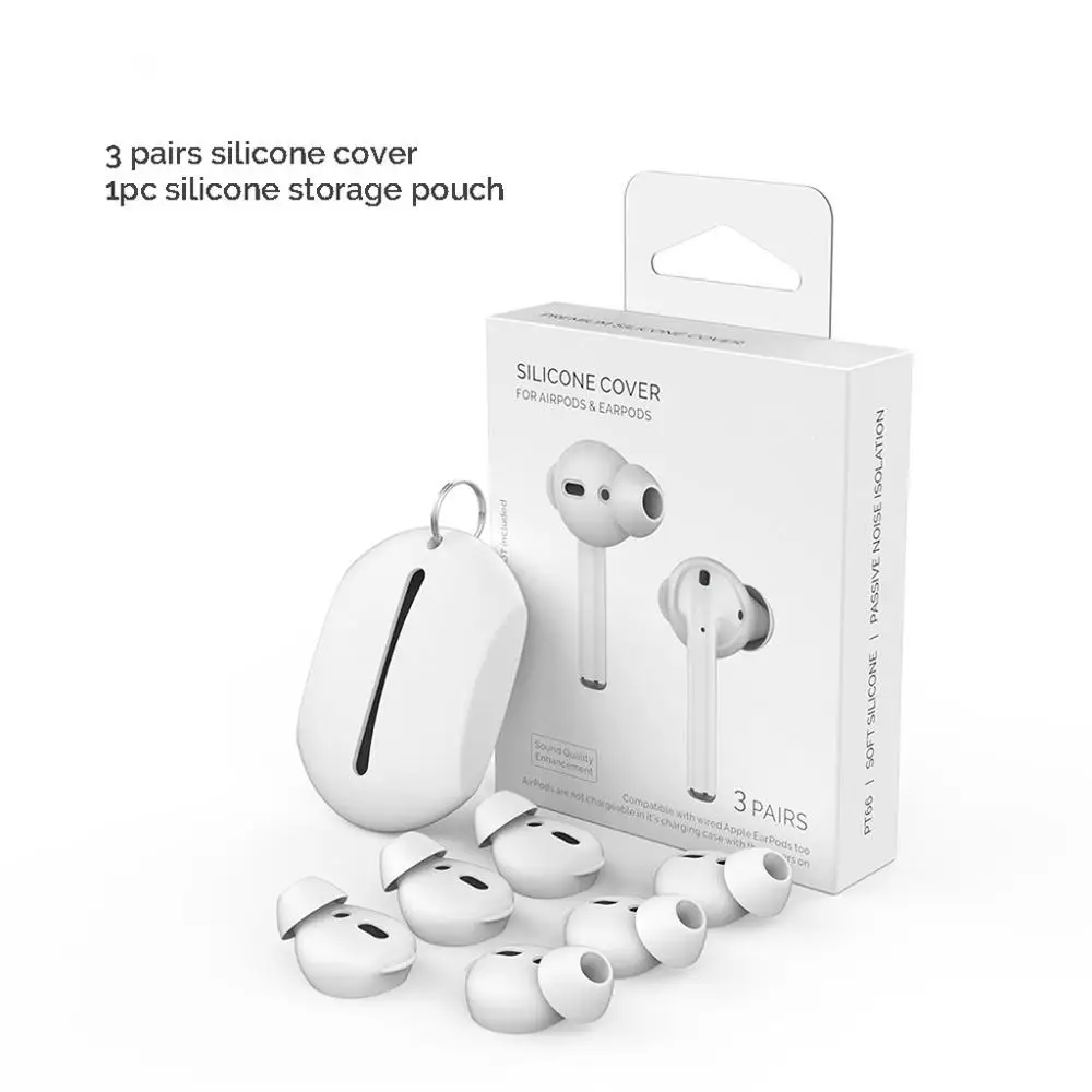 Для Apple AirPods 1 2 затычки для ушей противоскользящие вкладыши силиконовый чехол для наушников наконечники Пылезащитная заглушка Подушка Коробка для Airpods1#1203