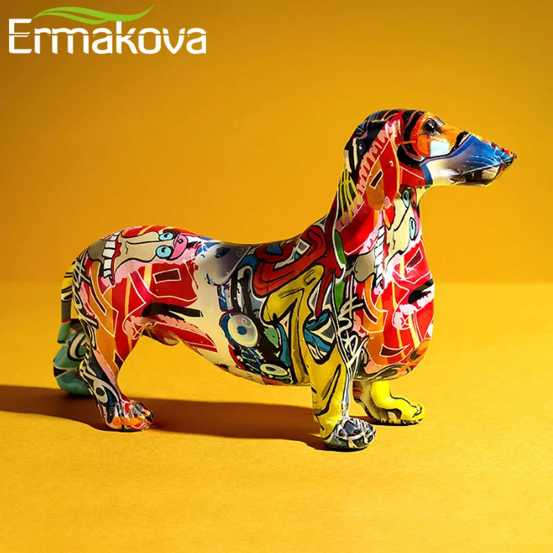 Made From Resin Prodbuy Home Multicolour Sausage Dog Ornament 30cm Dachshund Sculpture Made From Resin Prodbuy Home Multicolour Sausage Dog Ornament 30cm Dachshund Sculpture