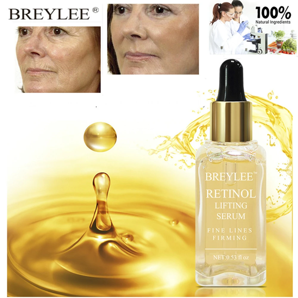 

BREYLEE 100 Pure Natural Retinol anti Wrinkle Serum Anti-Aging Firming skin care essence Facial Nursing Whitening Moisturizing