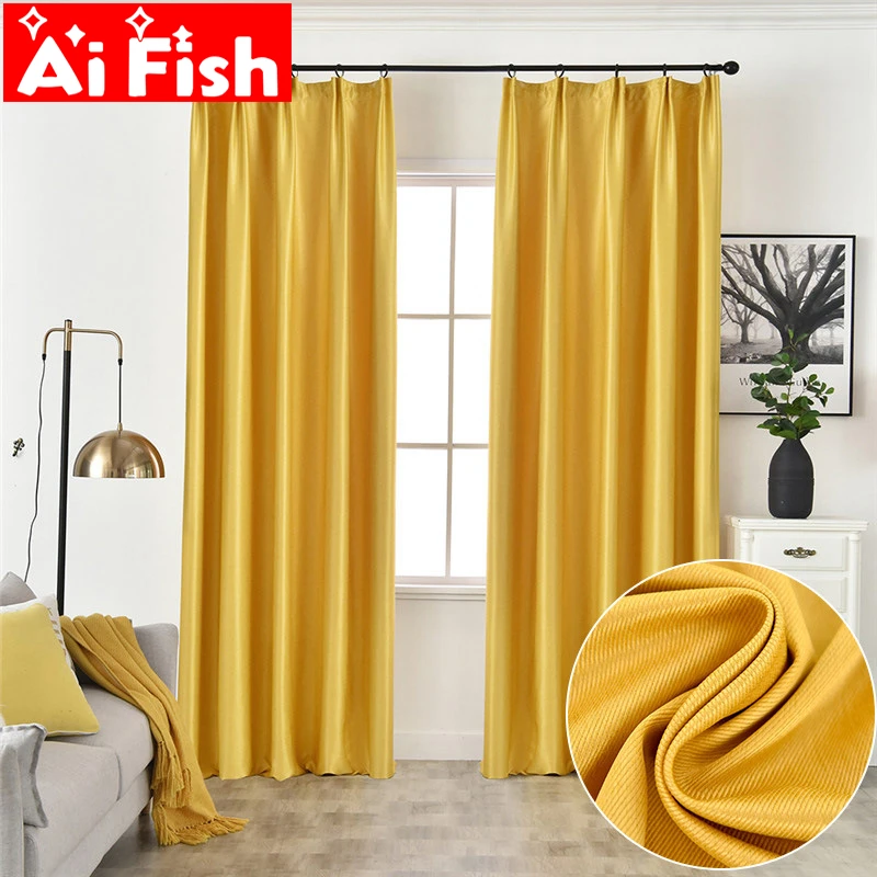 yellow curtains
