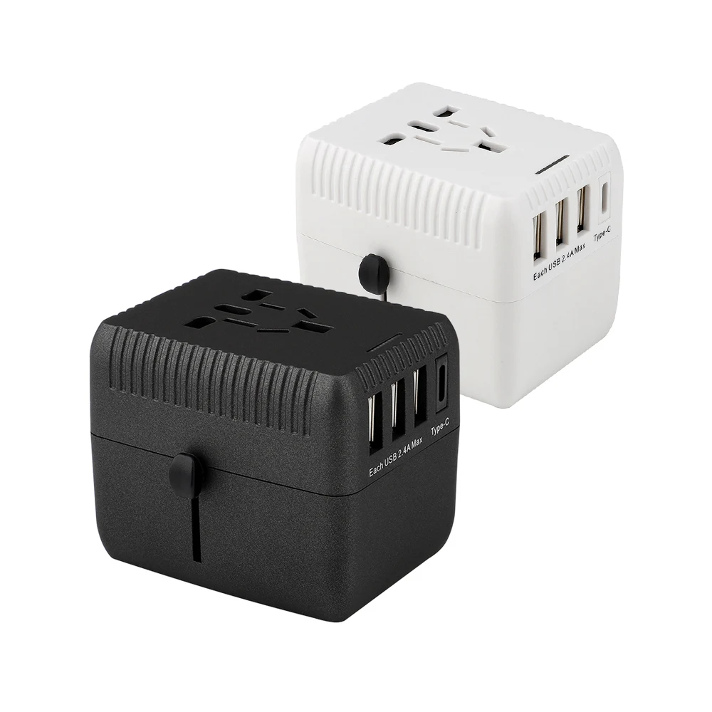 

YIMAKERGlobal plug connector Multi-function universal conversion plug socket 5A fast charge 3USB TYPE-C conversion plug