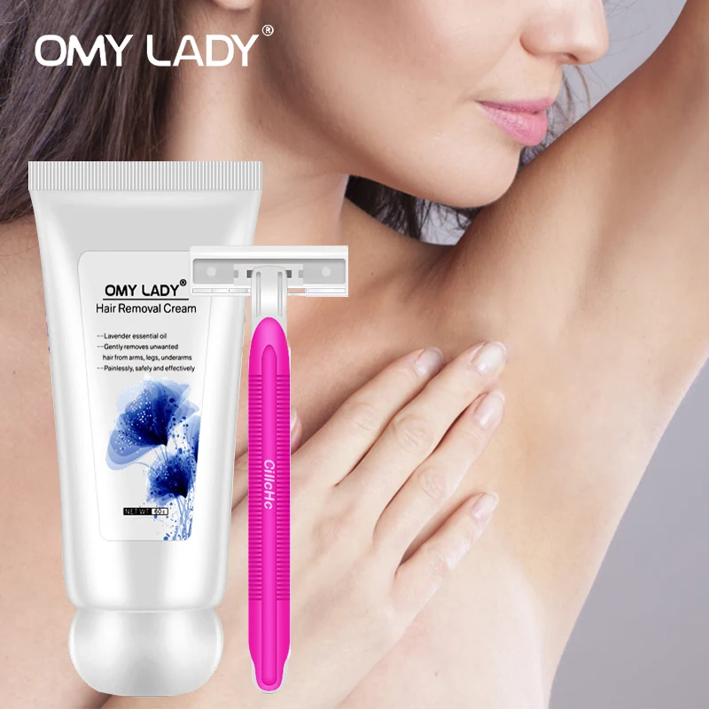 OMY LADY 100% растительный крем для удаления волос депиляционный тела безболезненный