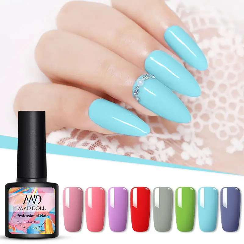 MD DOLL 8 мл сверкающий гель для ногтей с блестками Блестящий лак УФ светодиодный