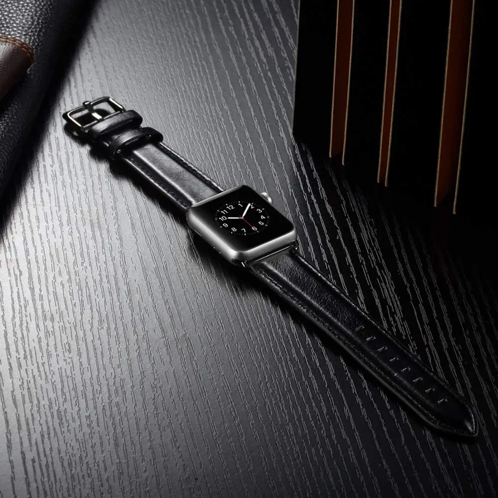 Часы с ремешком из натуральной кожи, ремешок для наручных часов Apple Watch серии 1/2/3, 42 мм, 38 мм, версия браслет ремешок для наручных часов iwatch серии 5 4 40 мм 44 ремень