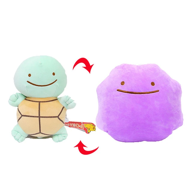 32cm Anime Pokemon Ditto Transform Snorlax Inside-Out Cushion Toys Pillow  Doll Collectible Bedroom Decoration Ornament