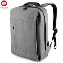 Tigernu марка внешний usb зарядка мешок компьютера противоугонные ноутбук рюкзак 12.1-15.6 "водонепроницаемый мужской рюкзак