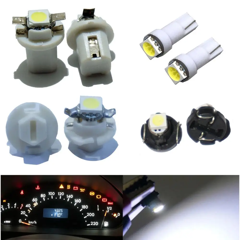 T3 T4.2 T4.7 T5 B8.3 B8.4 B8.5 светодиодный автомобильный Светильник лампы Luces Para 1 s 1210 5050 SMD