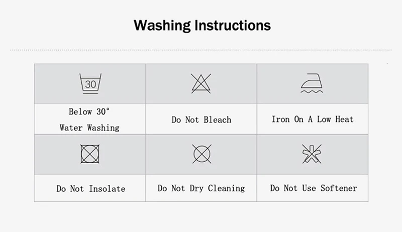 清洗说明washing instructions