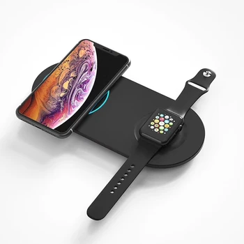 

wireless charger 3 in 1fast charging For Airpods Apple Watch 4 3 2 1 iWatch QI Wireless Charging Pad For iPhone 8 11 Pro Xs Max