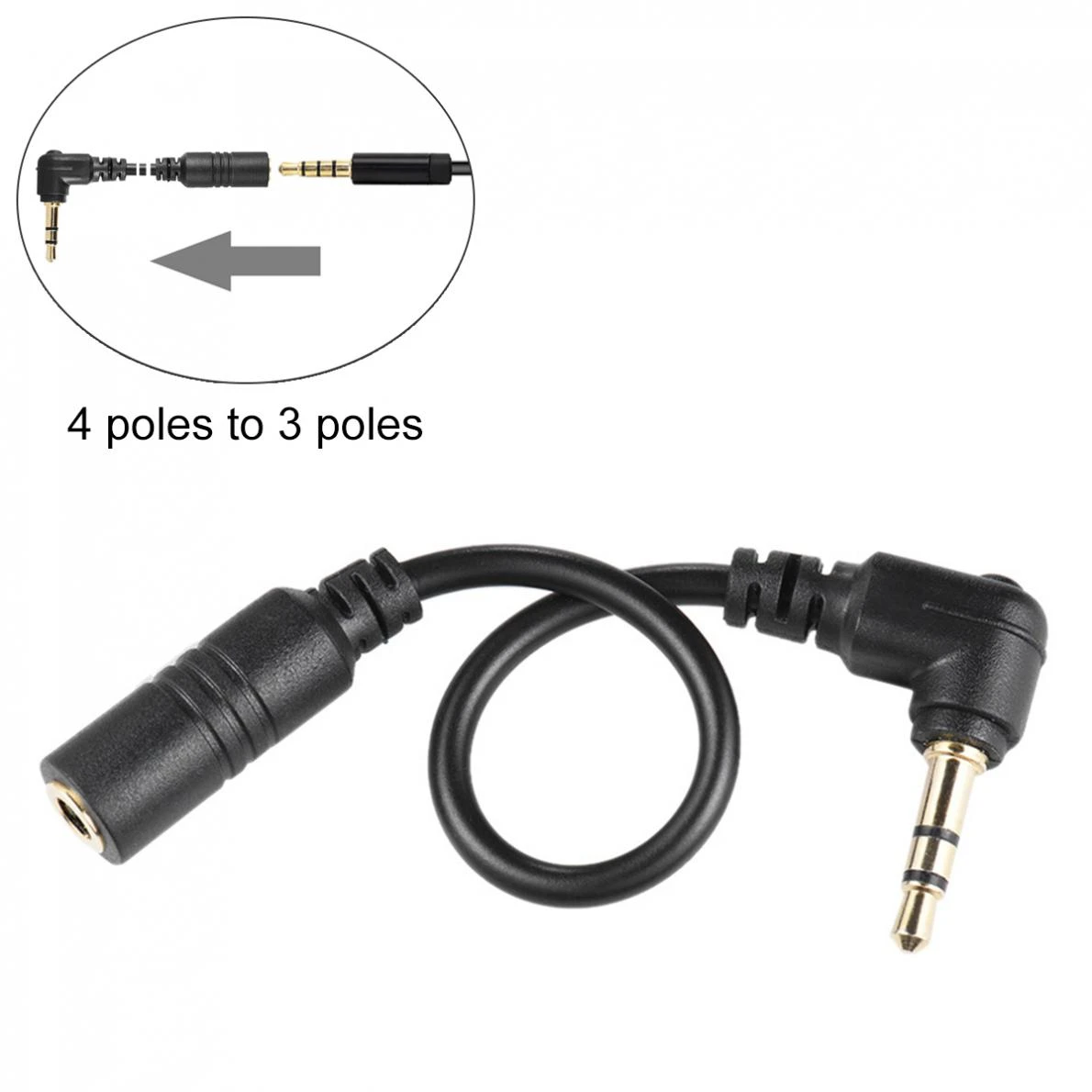 3.5mm Male To Female Microphone Adapter Converter Stereo Audio Mic