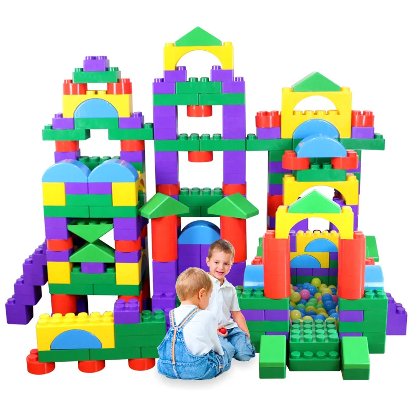 

Large Plastic Building Block Toys Children Assembled Castle Large Building Blocks Large Bricks Building Blocks Kindergarten 3-6-