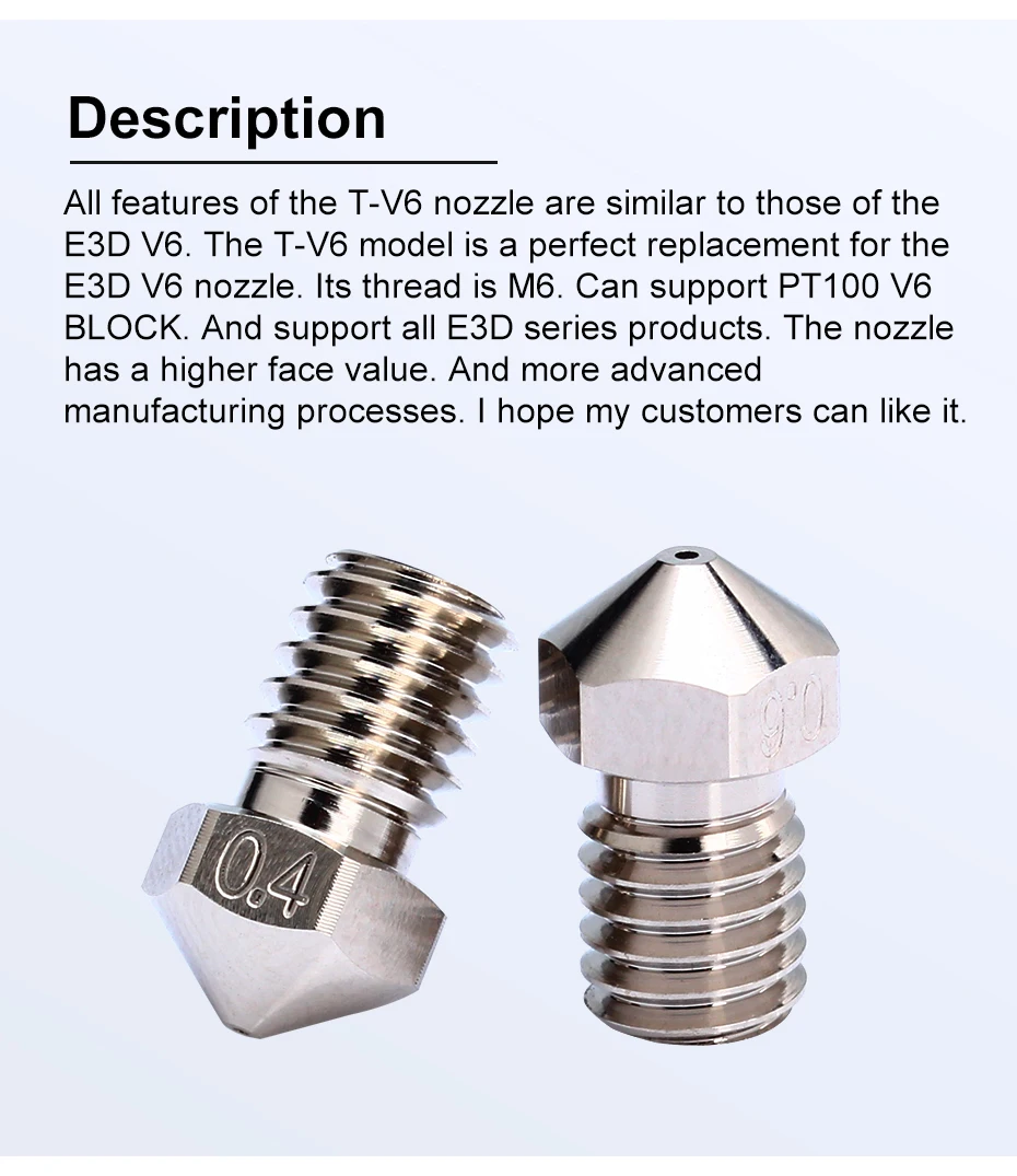 TV6 Plated Copper Nozzle