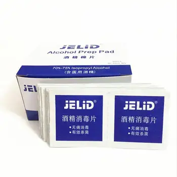 

100 Pcs/ Box Disposable Alcohol Wipe Pad Nail Art Phone Jewelry Tableware Wounds Swab Pad Cleaning Disinfection Cleaner Wipe
