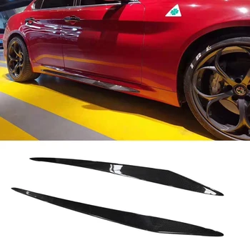 

Carbon Fiber Side Skirts Bumper Aprons Sticker for Alfa Romeo Giulia Sedan 4 Door 2015 2016 2017