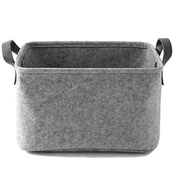 

Felt Toy Book Storage Box Collapsible Laundry Basket Dirty Hanger Storage Basket Household Storage Basket Light Grey