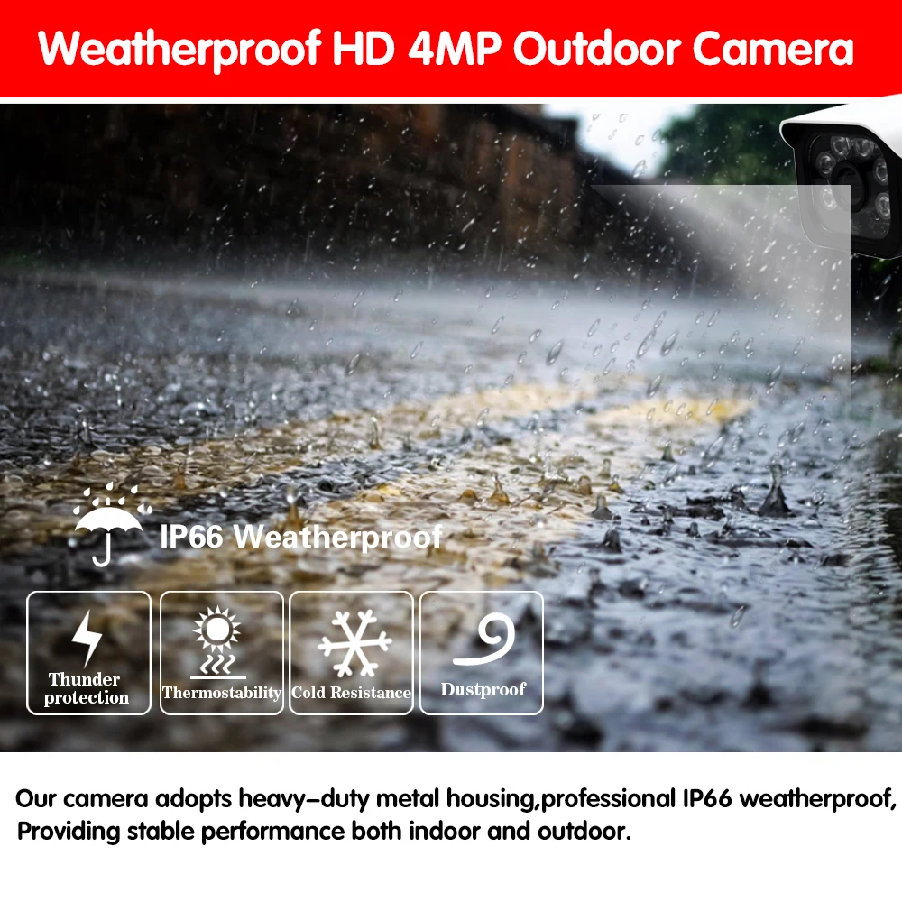 4mp HD CCTV система 8CH AHD DVR комплект 8 шт. 4.0mp 2560*1440 6* массив светодиодов камера безопасности наружный комплект видеонаблюдения легкий дистанционный просмотр