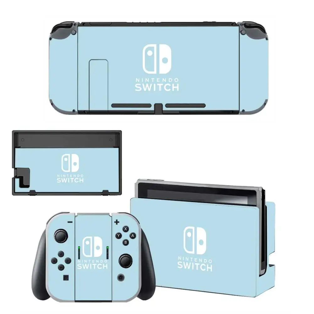 Чистый розового и фиолетового цветов Nintendo переключатель кожи Стикеры s скины для