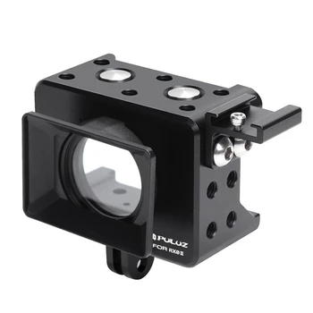 

PULUZ Housing Shell CNC Aluminum Alloy Protective Cage UV Lens + Cold-Shoe Base Mount + Tripod Adapter for Sony RX0 2