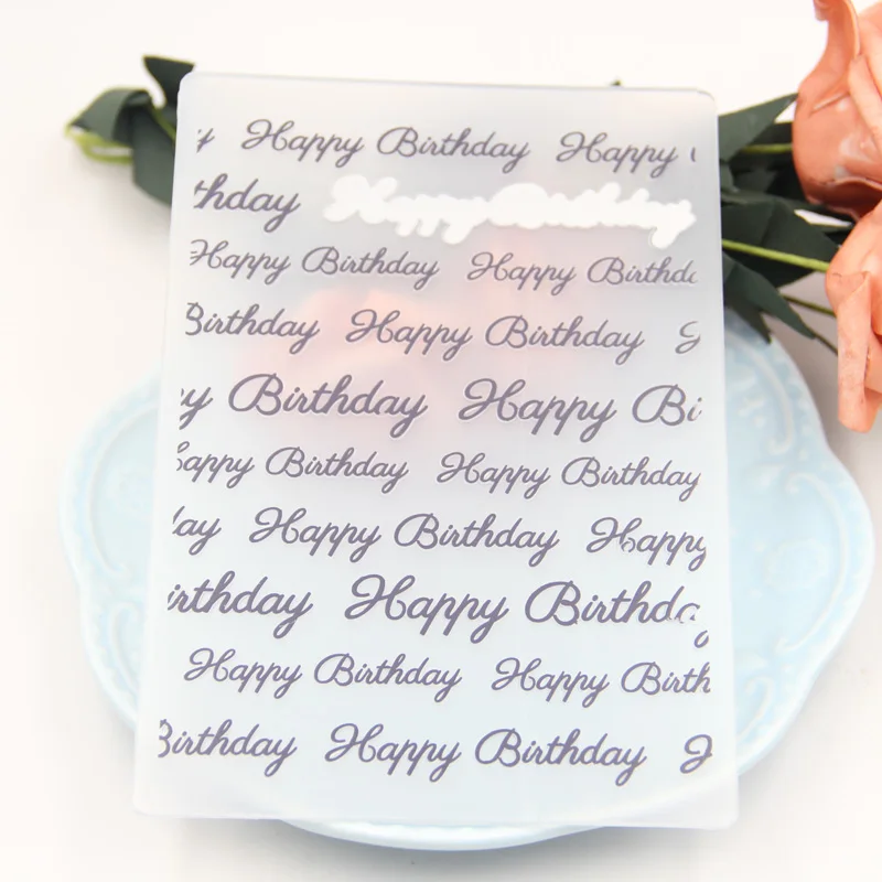 KLJUYP с днем рождения резные штампы и тиснение набор папок для бумага для скрапбукинга ремесло/Декор с помощью открыток