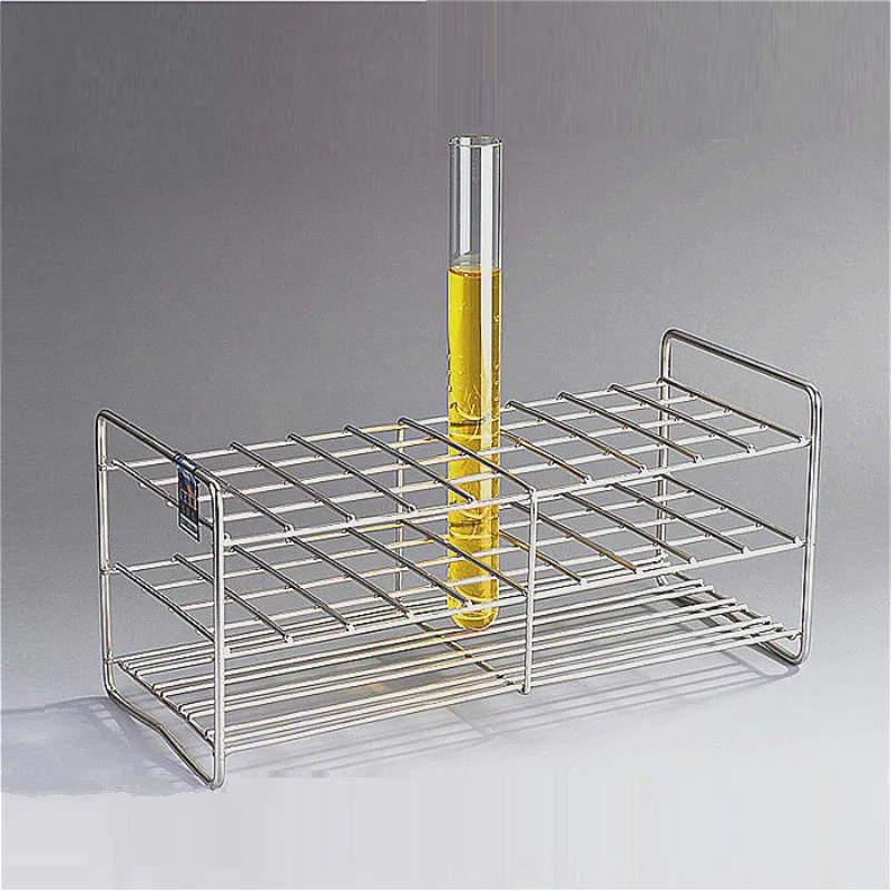 Stainless Steel Wire Rack Professional Tube Stand Stainless Steel Holder for Test Tube Diameter 23mm ~ 25.5mm 40 Wells 1 / PK