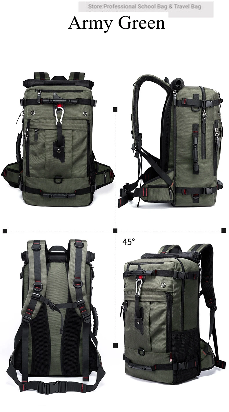 40L KAKA brand men Backpack Men Oxford Travel Backpack Multifunction backpack bag for 17.3  inch Laptop luggage Backpack For Men 6