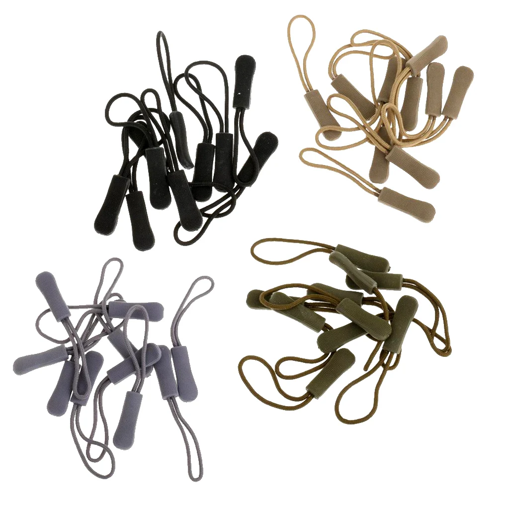 Set of 40  Zipper Pulls Zipper Extension Elastic Cord Zipper Tab Replacement
