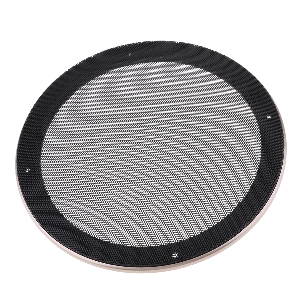 8Inch Replacement Round Speaker Protective Mesh Cover Case With 4 Pcs Screws Champagne