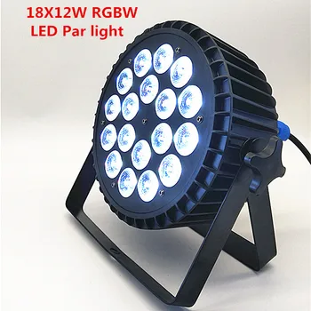 

2pcs 18X12W led par light RGBW stage light strip color flash 4 in 1 flat panel LED dmx512 disco light professional stage
