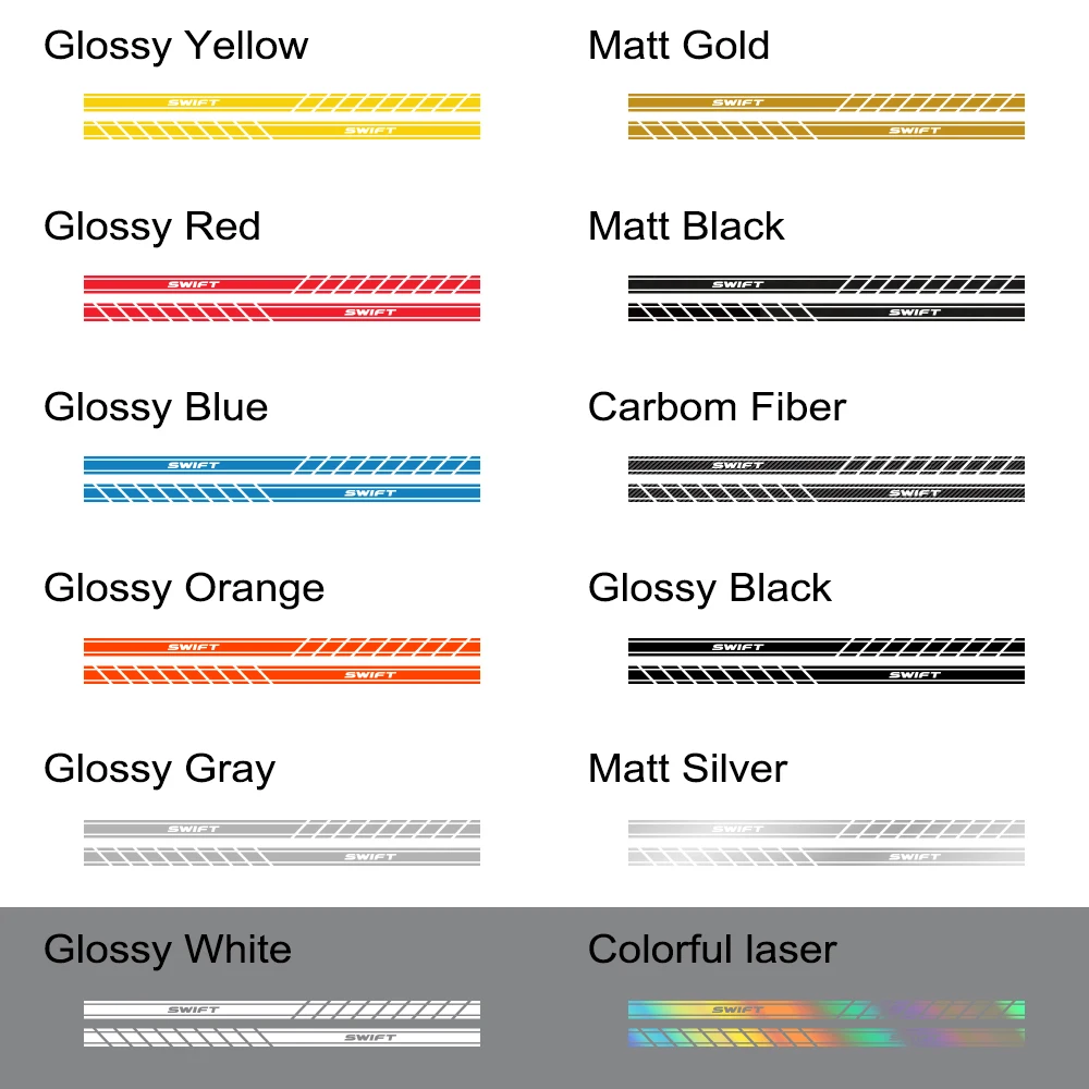 2 шт., наклейки для двери автомобиля, боковой юбки в полоску, наклейки для Suzuki Swift SX4 Jimny Ignis Alto Samurai Baleno Grand Vitara, аксессуары