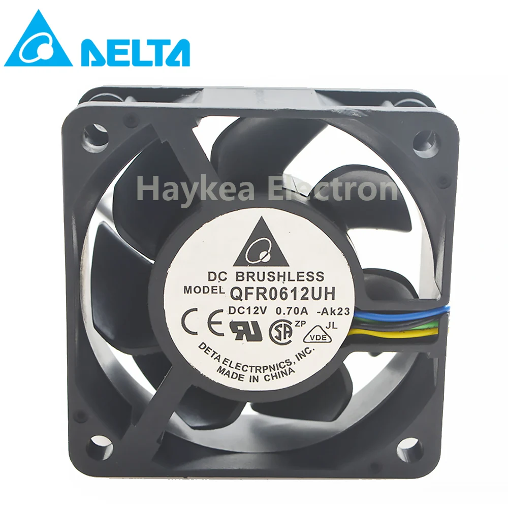 For delta 60*60*25mm 12V 0.70A 6CM QFR0612UH 4 line PWM speed control air fan