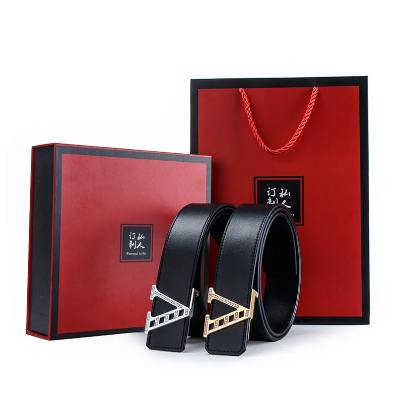 

Elegant Men's Fashion Leather Belt Korean-style New Style Lettered-Shaped Belt Men Exquisite Leather Belt