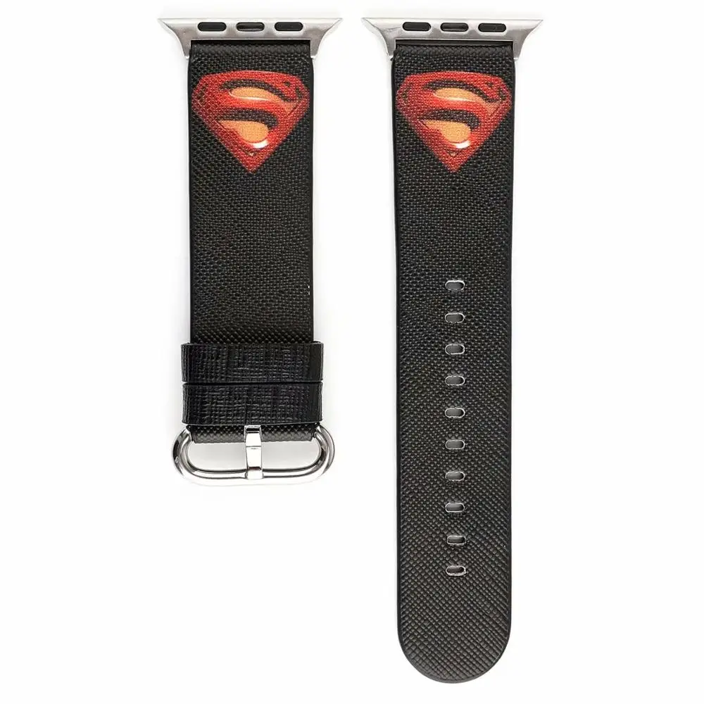 Ремешок для часов Marvel Comics Heroes кожаный ремешок Apple Watch 5 4 44 мм 40 совместимый с iWatch