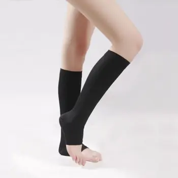 

X 2020 Unisex Knee High Compression Open Toe Prevent Swelling Stocking