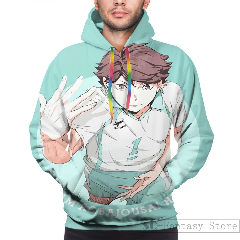 Мужские толстовки свитшоты для женщин Забавный Oikawa Haikyuu 2 принт Повседневная