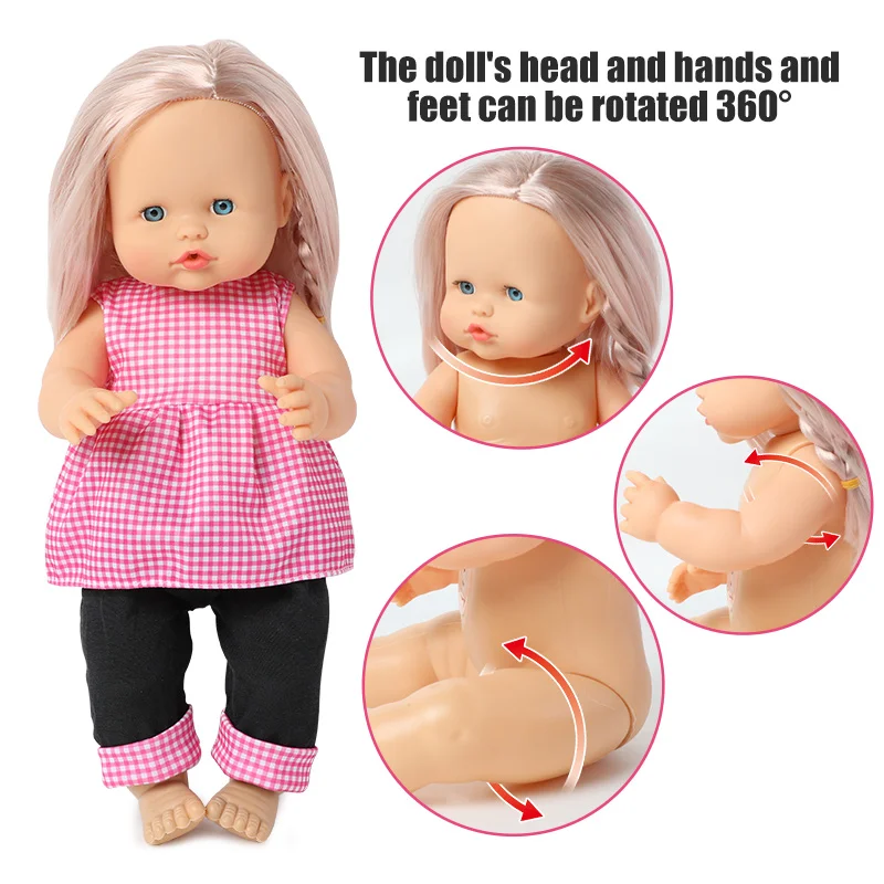 40 см имитация звука bebe reborn Doll корзина для покупок набор одежды 16 дюймов