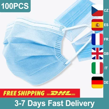 

10/30/50/100PCS DHL Fast 3-7 Days Delivery Professional Disposable Mask Surgical 3 Layer Non-woven Disposable Elastic Mouth