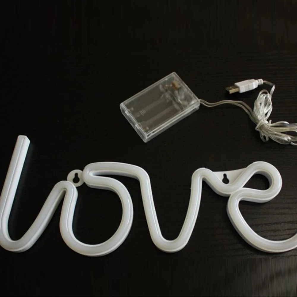 LED Neon Light Sign LOVE HEART Wedding Party Decoration Creative Neon Lamp Valentines Day Anniversary Home Decor Night Lamp Gift 3