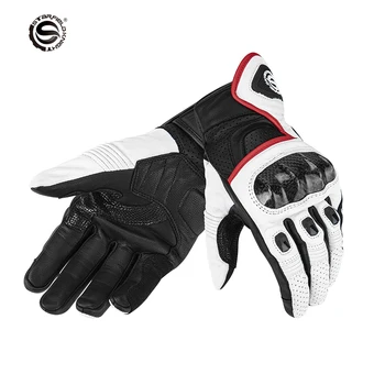 

Breathable Goatskin Leather Gloves Touch Screen Motorcycle Gloves Racing Gloves Driving Original Motorbike Glove мото перчатки