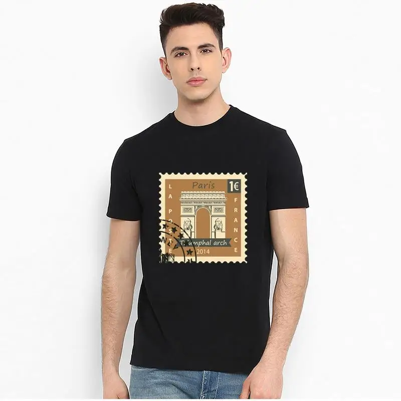 

printed Stamp France Paris Triumphal Arch tshirt plus sizes s-67xl Famous the grinch Knitted men tshirts