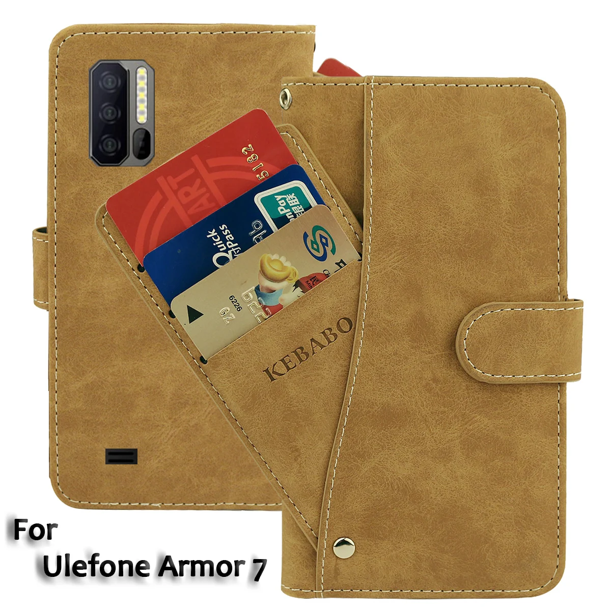 Leather Wallet Ulefone Armor 7 Case 6.3&quot Flip Retro Luxury Front Card Slots Cases Cover Business Magnetic Phone Bags | Мобильные