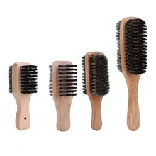 Двухсторонняя Мужская Борода кисточка с деревянной ручкой усы сообщение бритвенный гребень